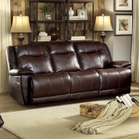 Casual Reclining Sofa with 3 Reclining Seats